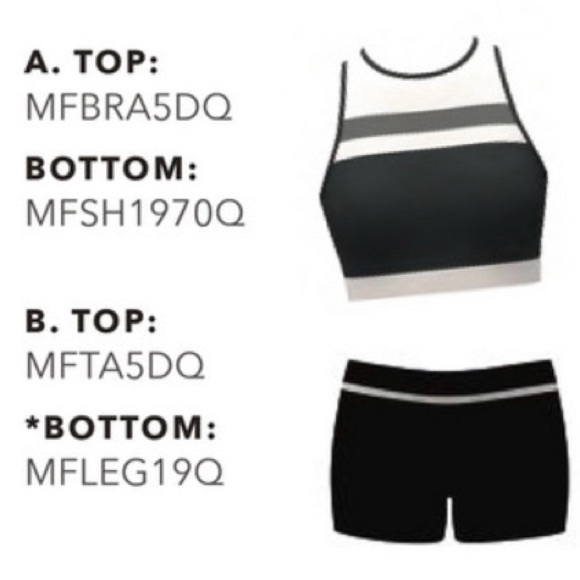 New Varsity Black & White Sports Bra with Sequin Sparkle Star Size Youth Small - Picture 4 of 7